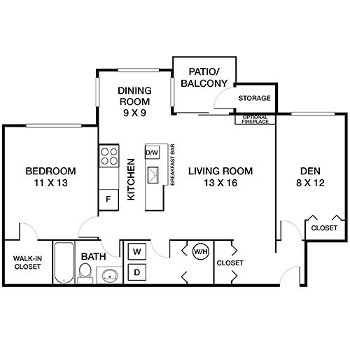 Floorplan - Shenandoah Crossing Apartment Homes