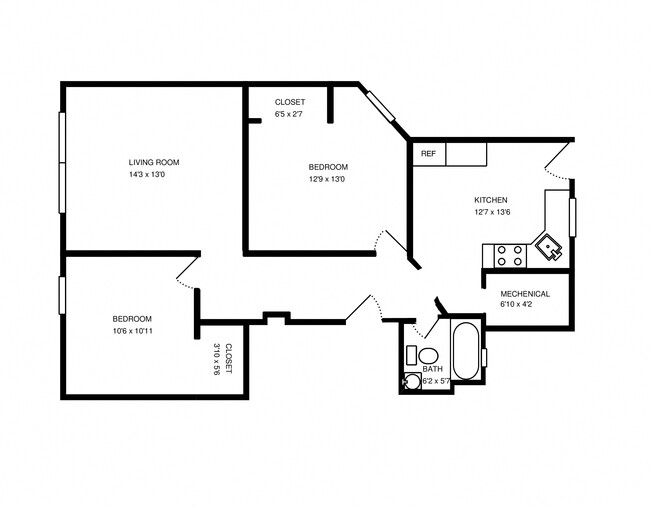 Floorplan - 4401 N Clark