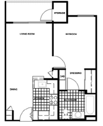 1BR/1BA - Park Plaza Senior Apartments