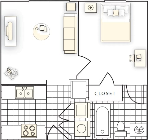 1BR/1BA - Element Apartments at Highland