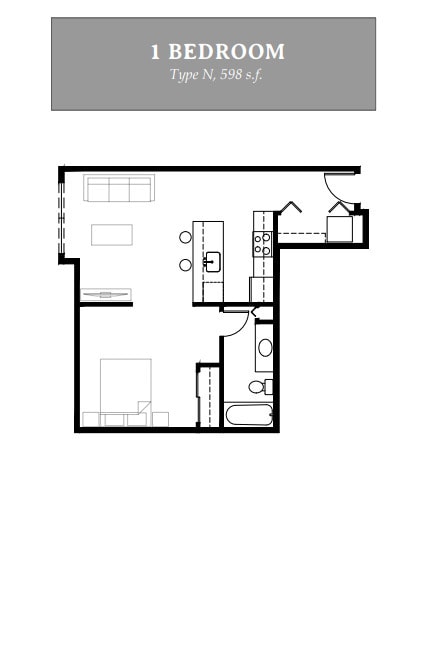 1 Bedroom N - Arlington 29
