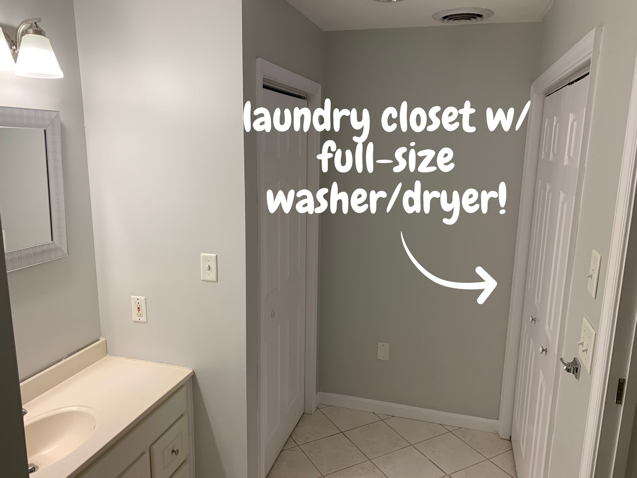 master bathroom/laundry closet - 1743 Portland Ave