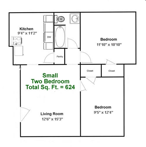 2BR/1BA - Landmark Square Apartments