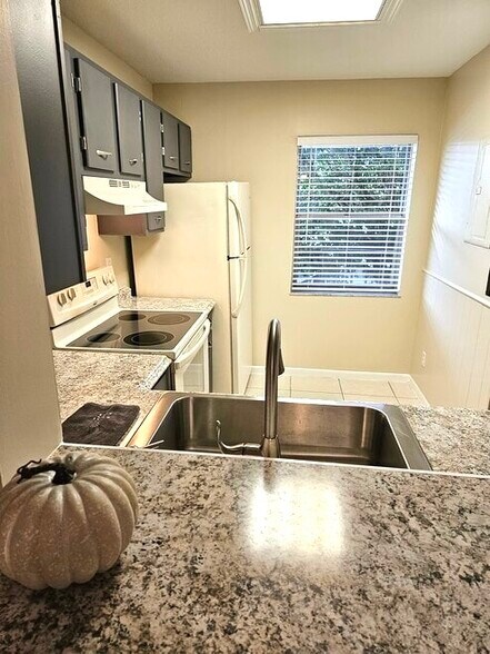 Deep stainless sink with a dual faucet sprayer and a detachable head. - 3161 SE Aster Ln