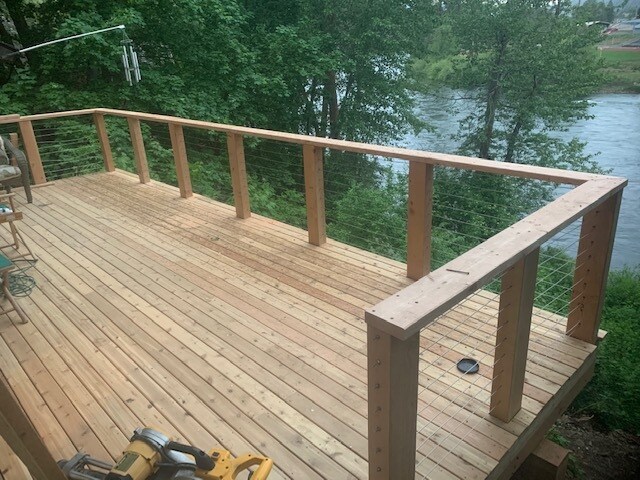 deck overlooking river - 9928 Saunders Road