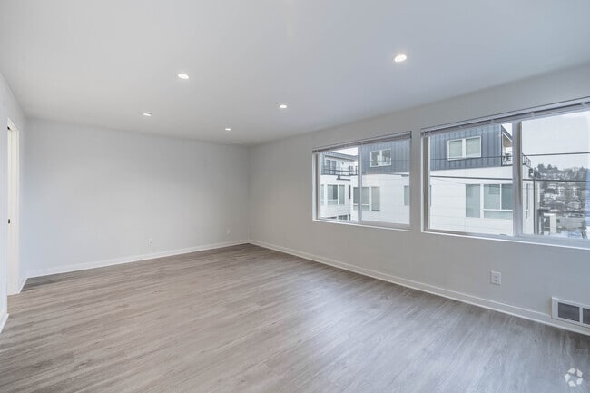 2BR, 1BA - 750SF - Living Room - Nordic View | Modern Living in the Heart of Seattle