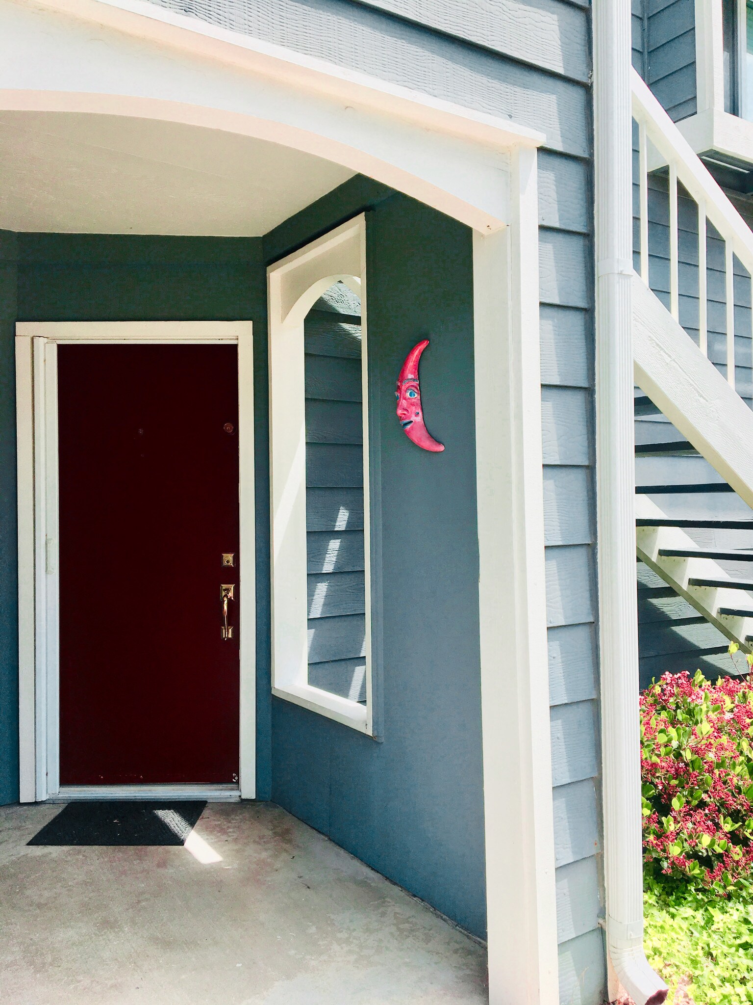 Front door with lucky moon charm. - 6000 Bixby Village Dr
