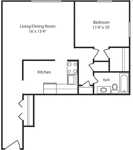 1BR/1BA - Stoneridge Apartments