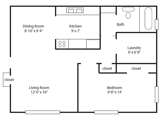 1BR/1BA - Fountainview Village Apartments