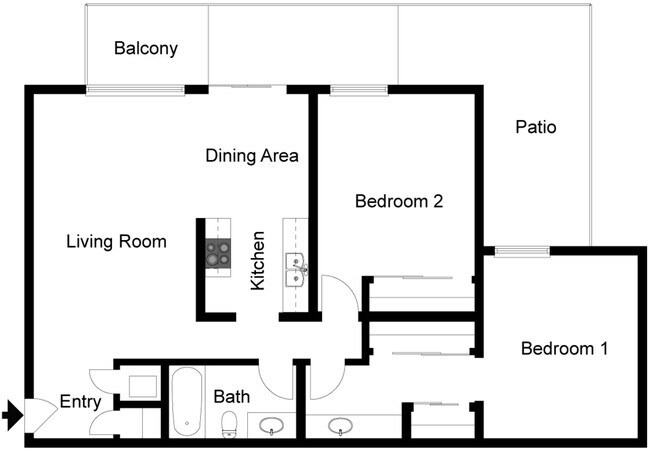 Floorplan - Los Arbolitos Riverside Apartments