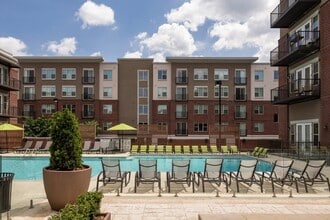The Melrose Apartments in South Nashville resort-style pool deck - Melrose Apartments