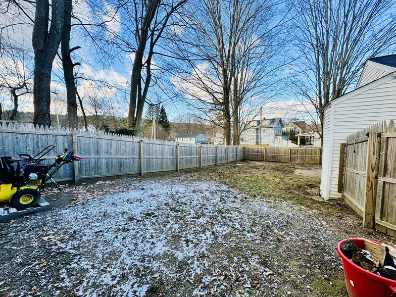 Fenced in back yard - 128 Main St