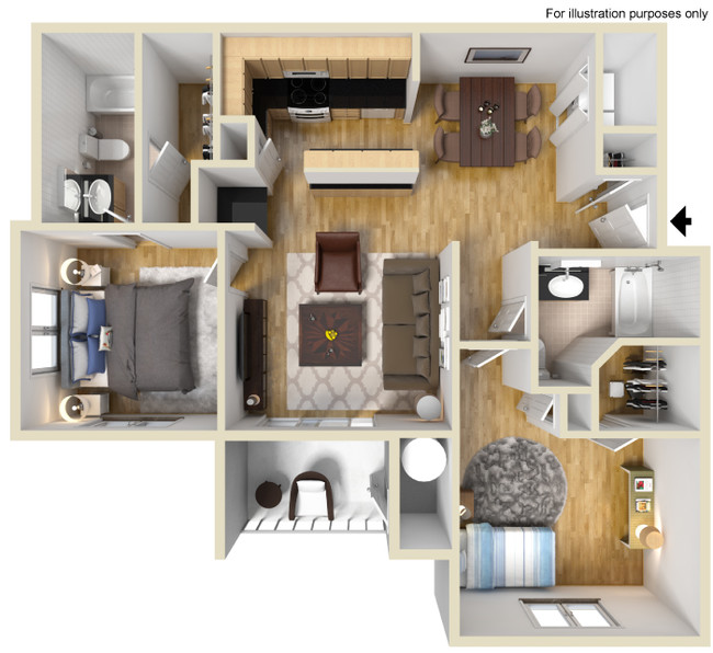 Floorplan - Mandalay Apartment Homes