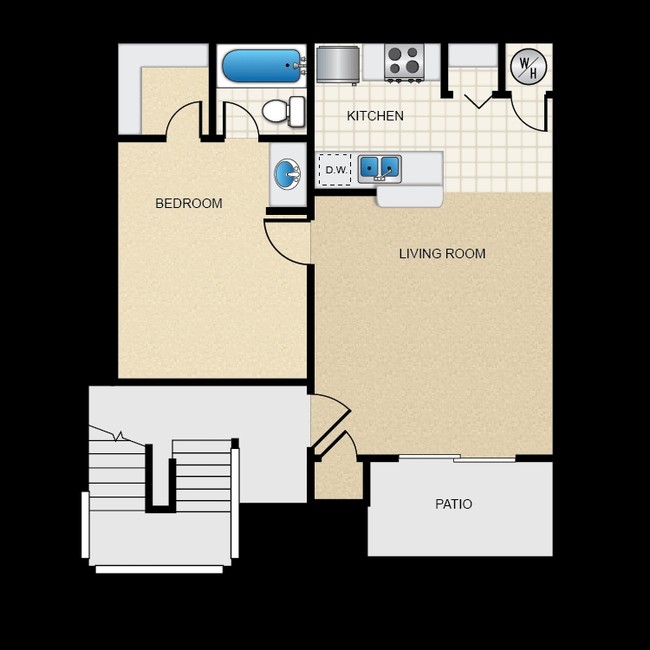 1/BR 1/BA - Cedar Lake Apartments