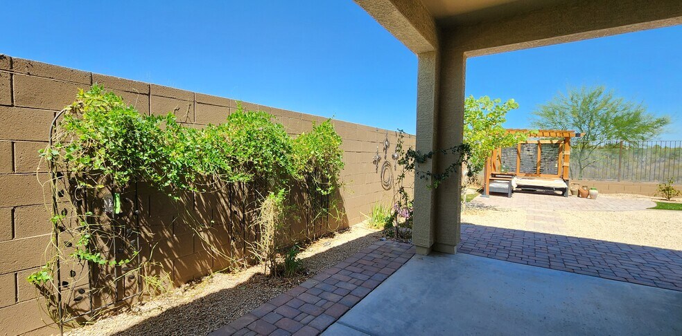 Patio with climbing vines - 2192 W Sierra Sunset Trl