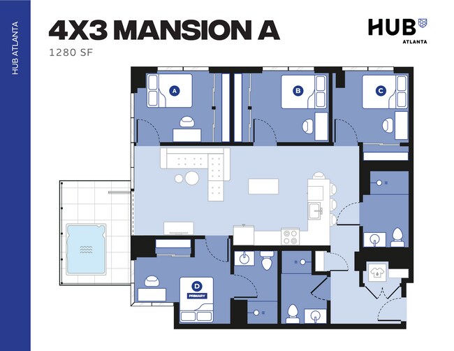 4x3 Mansion A - Hub Atlanta