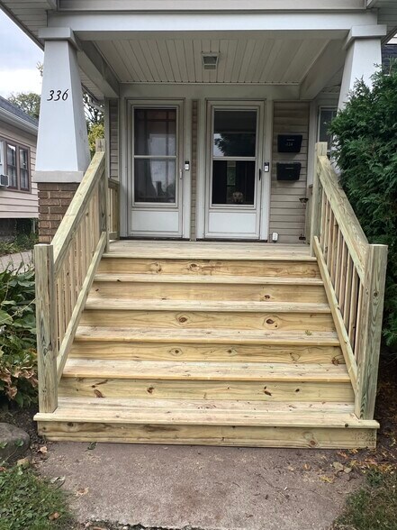 Brand new front porch construction complete - 336 N 70th St