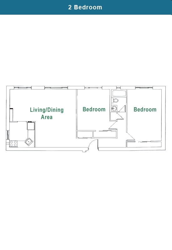 2BR/1BA - The Cambridge Apartments