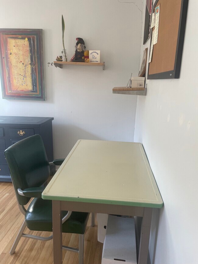 The shelves can also stay or be taken down. - 6619 Willoughby Ave