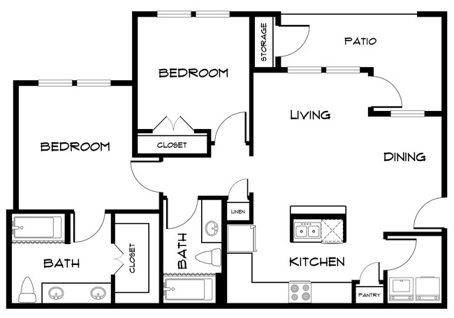 Floorplan - Pebble Brook Apartments