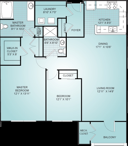 2BR/2BA - The Talbot on Granby