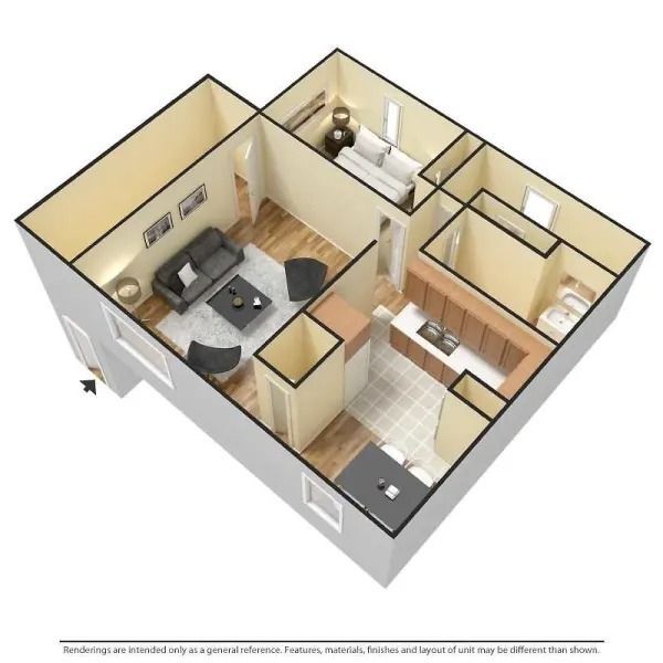 Floorplan - Bellevue Gardens Apartments