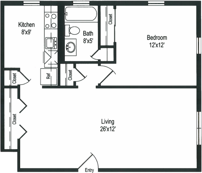 Floorplan - Brookside Apartments