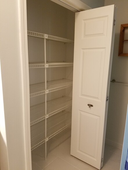 Large bathroom linen closet - 1901 Bodwell Rd