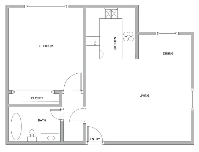 Floorplan - Kingsley Tower Apartments
