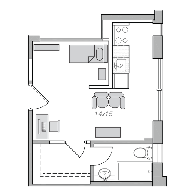 Floorplan - Embassy Tower Apartments
