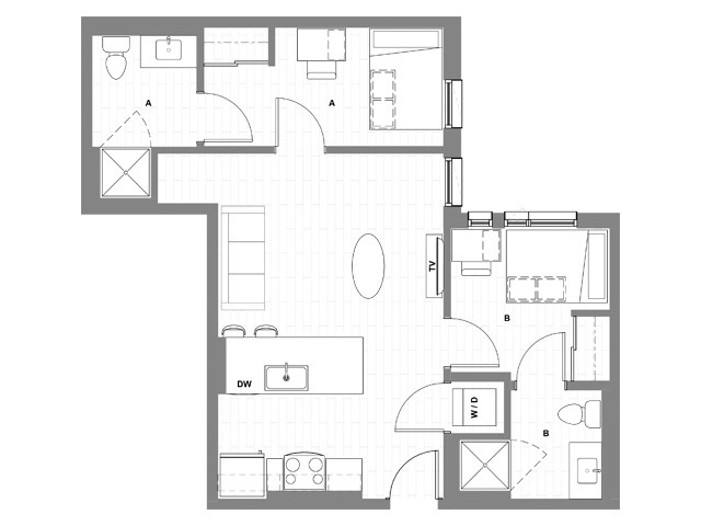 2x2 B - HERE Seattle Student Apartments