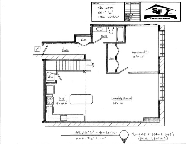 Layout of Unit 3 - 143 S Main St