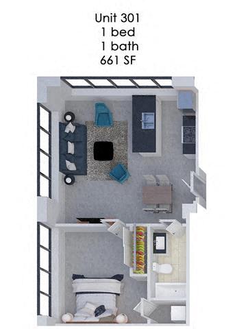 Floorplan - Fording Flats - All Utilities Included