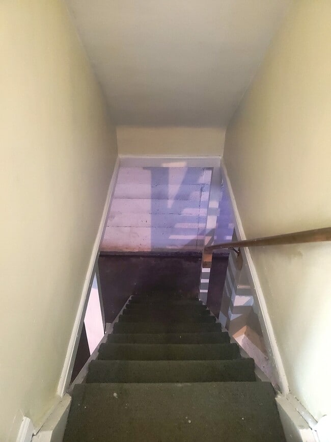 stairs to the private basement - 124 W Shore Rd