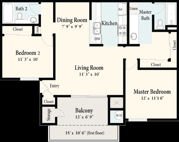 Floorplan - Sycamore Park Apartments