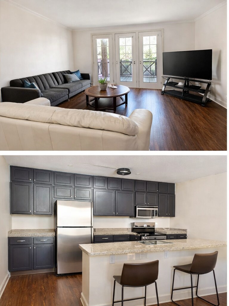 LVT Floor Kitchen and Living - 203 Kelly Rd