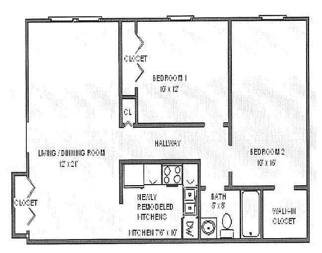 2 BEDROOM LAYOUT - 21 N Johnson St