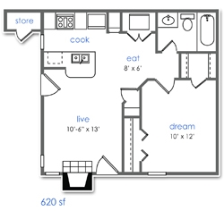 1BR/1BA - Prairie Oaks