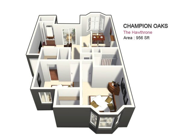 Two Bed / One Bath - Champion Oaks