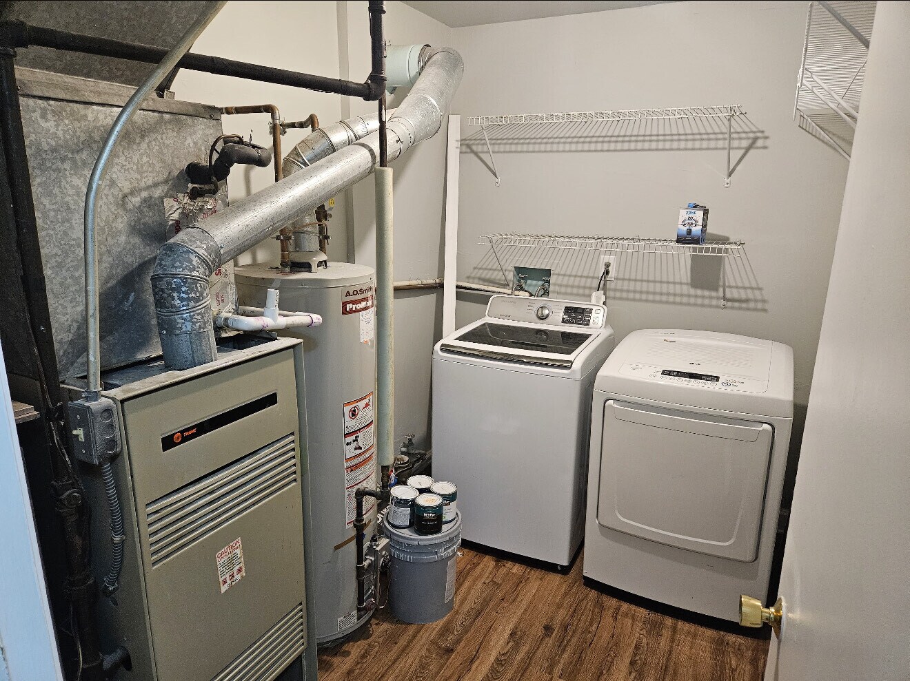 Storage + Laundry room, with NEW Washer + Dryer - 53 Juniper Way