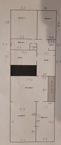 Floorplan/Dimensions - 53 Clara St