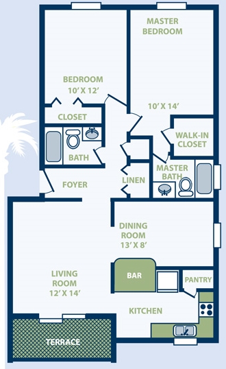 2BR/2BA - Palmas Altas