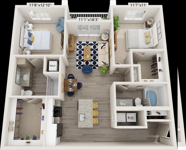 2 Bedrrom - Berkmar Landing Apartments