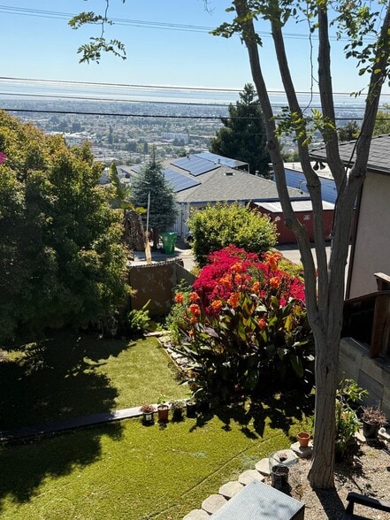 view of front yard from deck - 16650 Rolando Ave