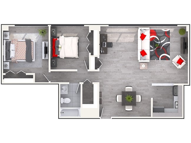 Floorplan - The Square at 511 Apartments
