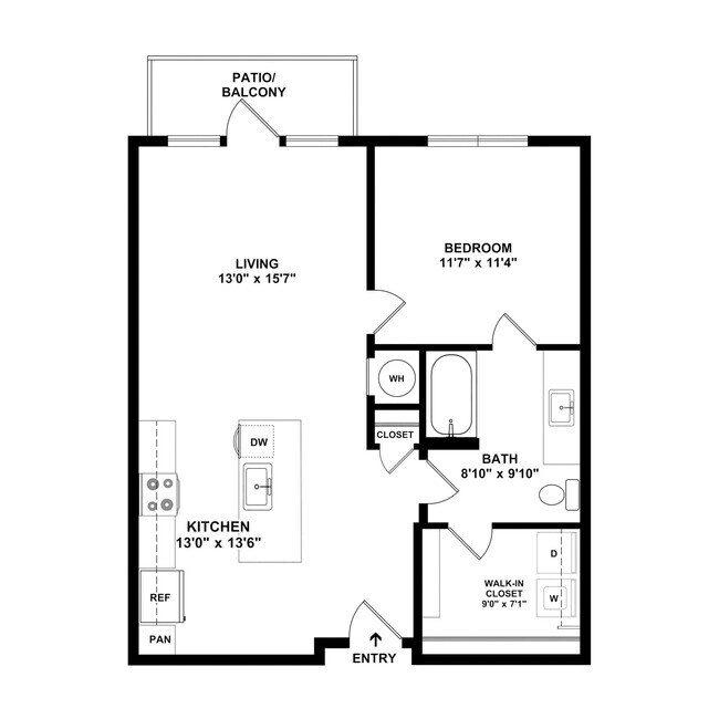 Floorplan - Evren Apartments of Lees Summit
