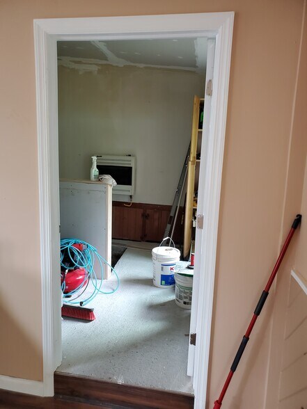 Laundry room in progress - 62 Glen Ave