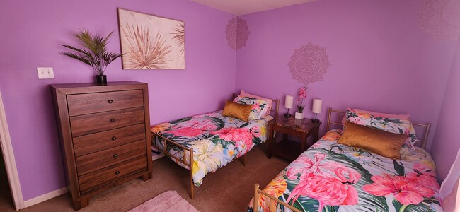 Purple room can comfortably fit two twin beds - 2313 Terrace Dr