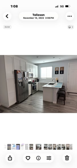 Gas stove , quartz countertops - 9530 W Getty Dr