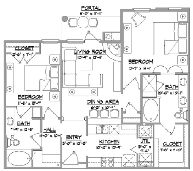 2BR/2BA - Alameda Santa Fe Condominiums